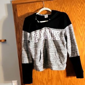 Zip up hooded sweatshirt from Pink,  size medium.